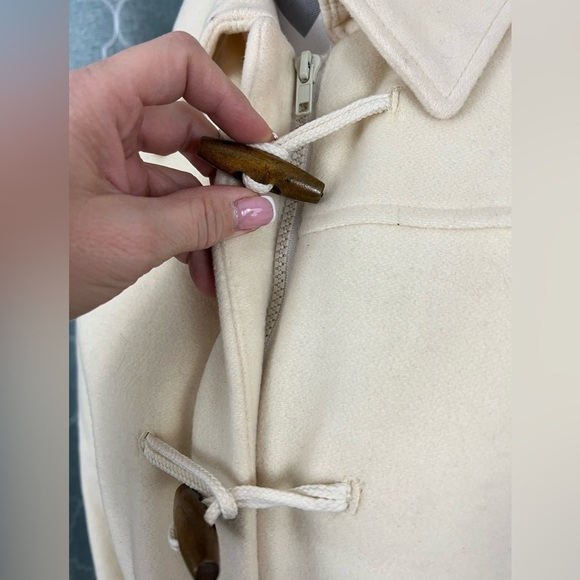 Kenneth Cole Reaction Cream Wool Blend Coat - Size 8 - Picture 6 of 12